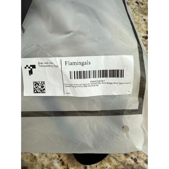 Flamingals XS NWT Dual Button mid waist straight leg jeans denim $59.99 retail - Picture 11 of 11